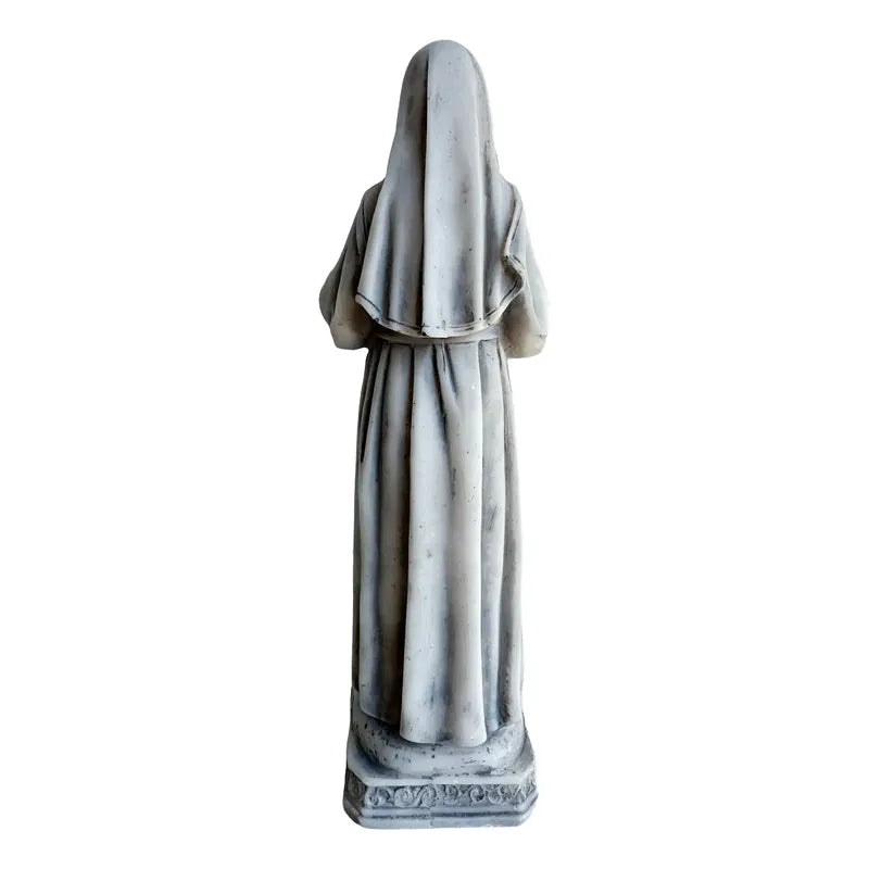 Imagem Santa Rita De Cássia 20cm Mármore Sombreado Ou Branco Sombreado