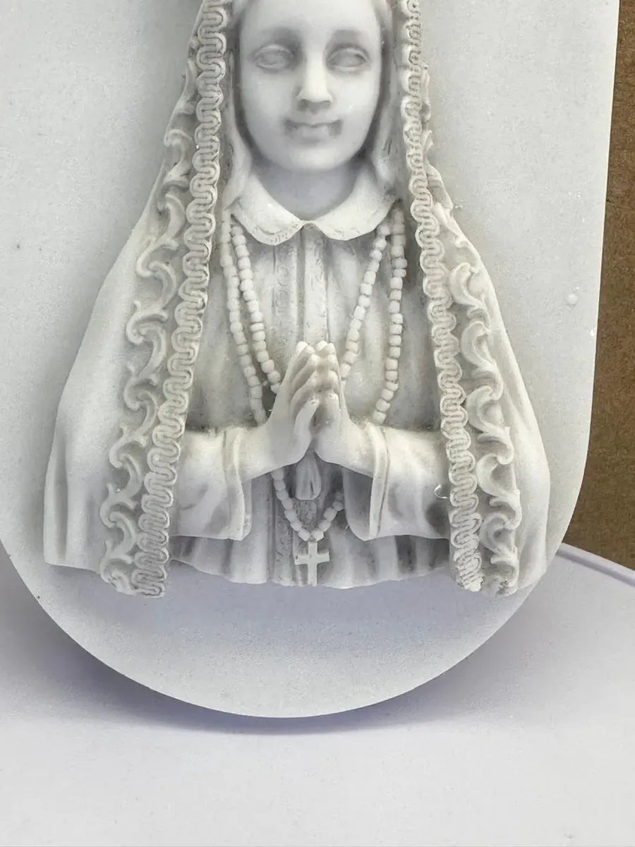 Imagem Busto Parede Ns. Sra. Aparecida 18cm Mármore Premium