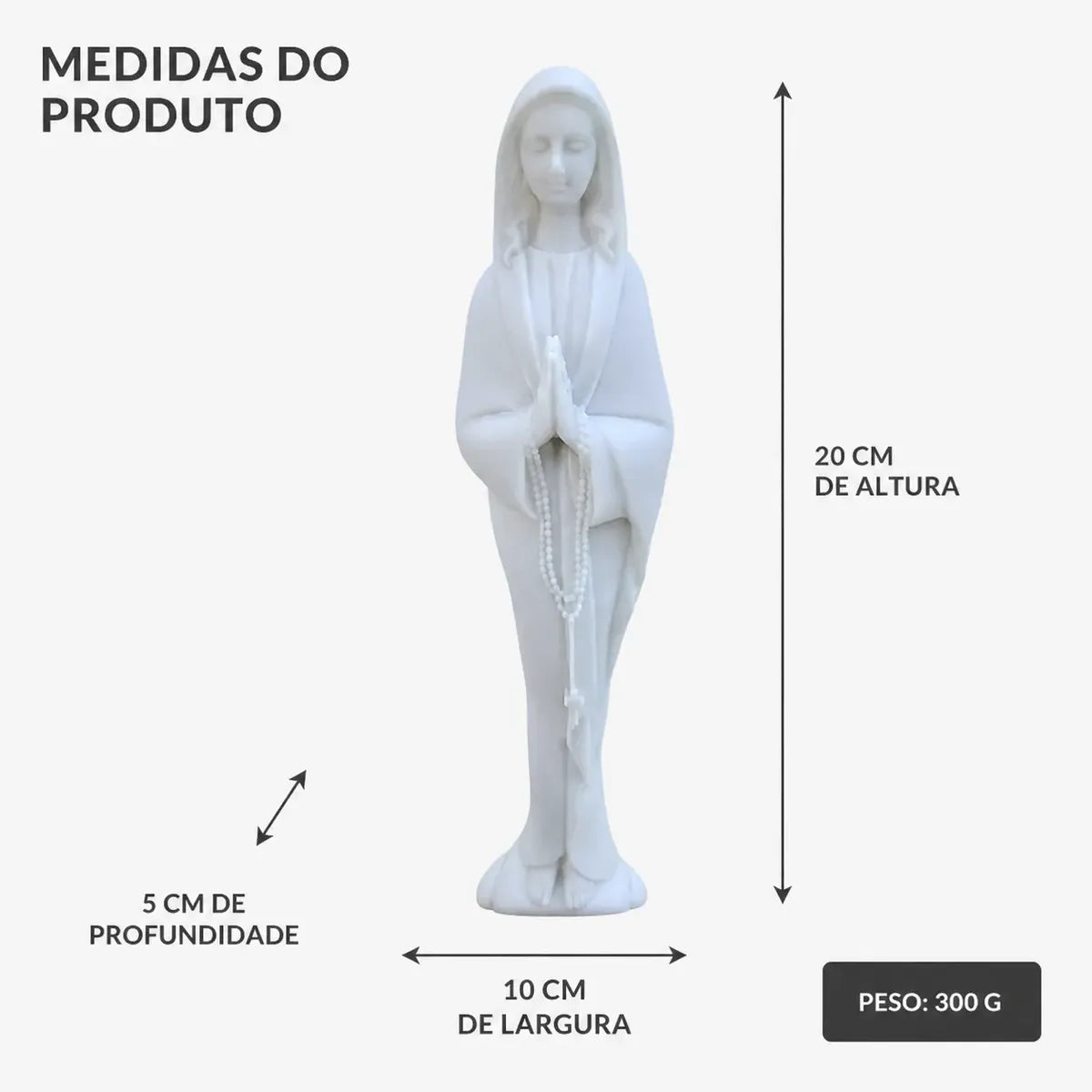Imagem Nossa Senhora Do Silêncio Em Mármore 20cm