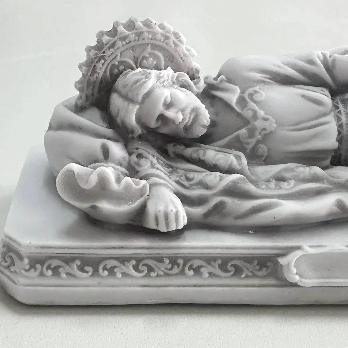 Estátua São José Dormindo C/ Base 20cm Mármore Maciço