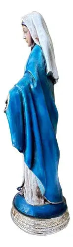 Escultura N.S das Graças Resina 30cm Envelhecida Luxo