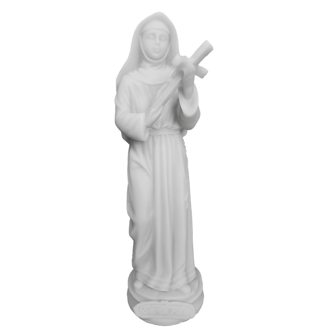 Imagem Estátua Santa Rita de Cássia 20 cm Mármore Maciço