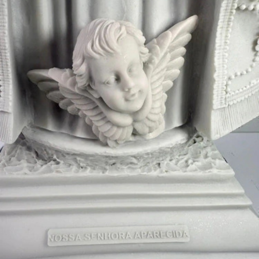 Escultura N.S Aparecida 65cm Mármore Área Externa