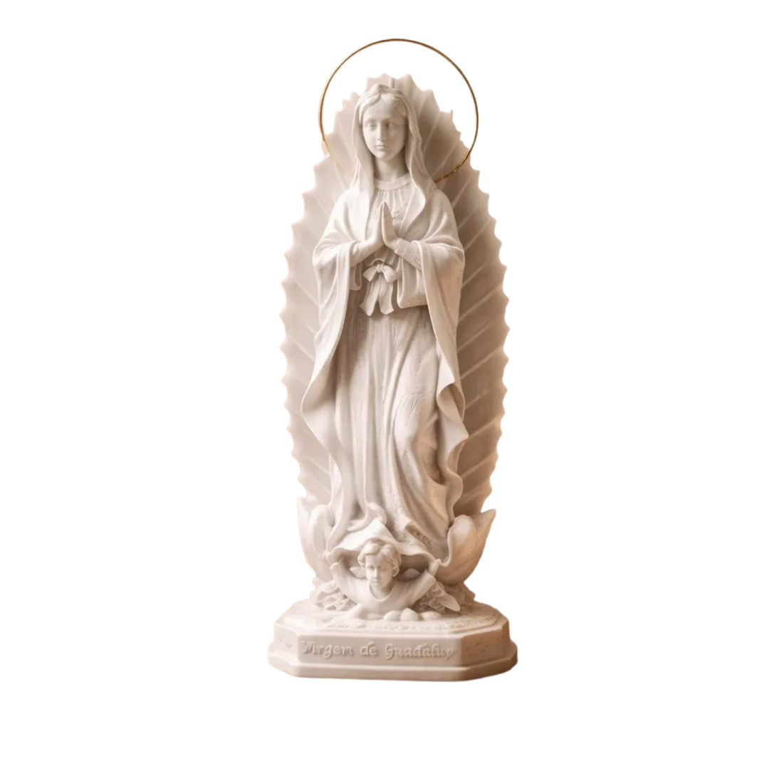 Escultura Nossa Sra.guadalupe 20cm Mármore Premium Esplendor