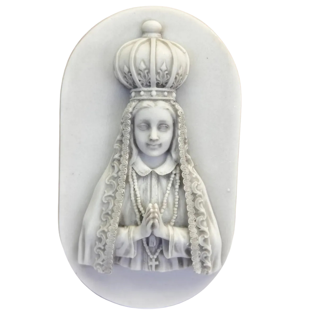 Imagem Busto Parede Ns. Sra. Aparecida 18cm Mármore Premium