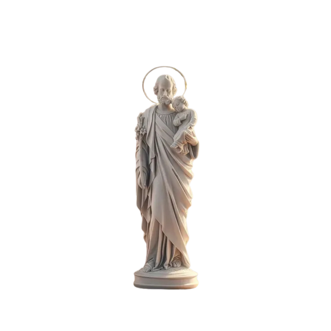 Escultura São José 60cm Mármore Area Exeterna C/ Esplendor