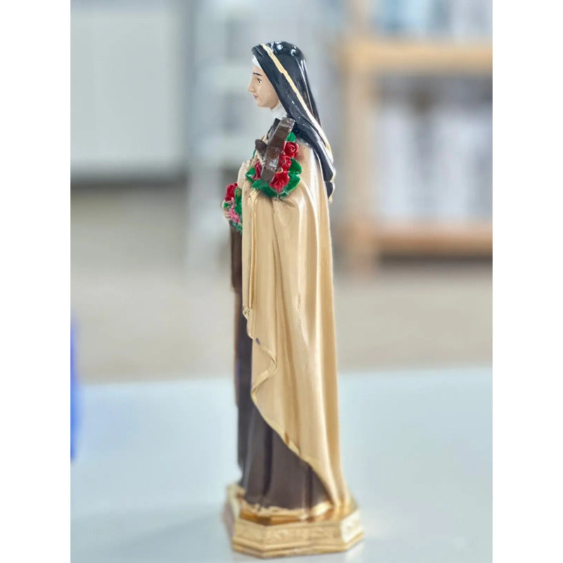 Imagem Santa Teresinha Do Menino Jesus 30cm Resina Colorido