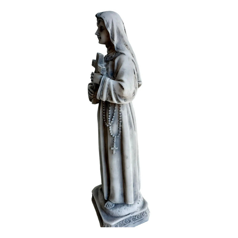 Imagem Santa Rita De Cássia 20cm Mármore Sombreado Ou Branco Sombreado