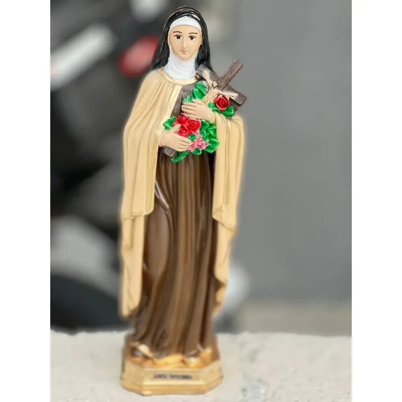 Imagem Santa Teresinha Do Menino Jesus 30cm Resina Colorido