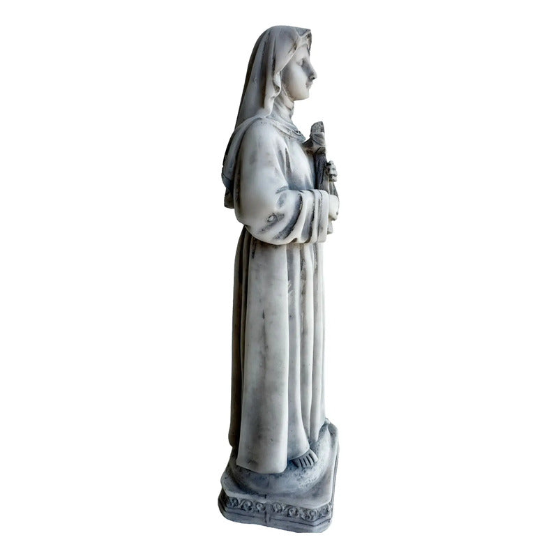 Imagem Santa Rita De Cássia 20cm Mármore Sombreado Ou Branco Sombreado