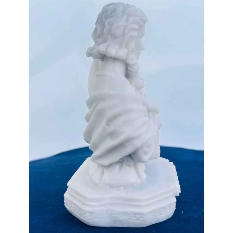 Busto Sag. Família 10x8cm Mármore Lembrança Casamento Batiza Branco
