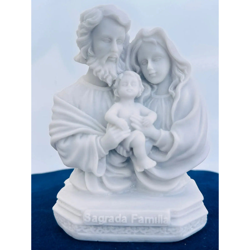 Busto Sag. Família 10x8cm Mármore Lembrança Casamento Batiza Branco