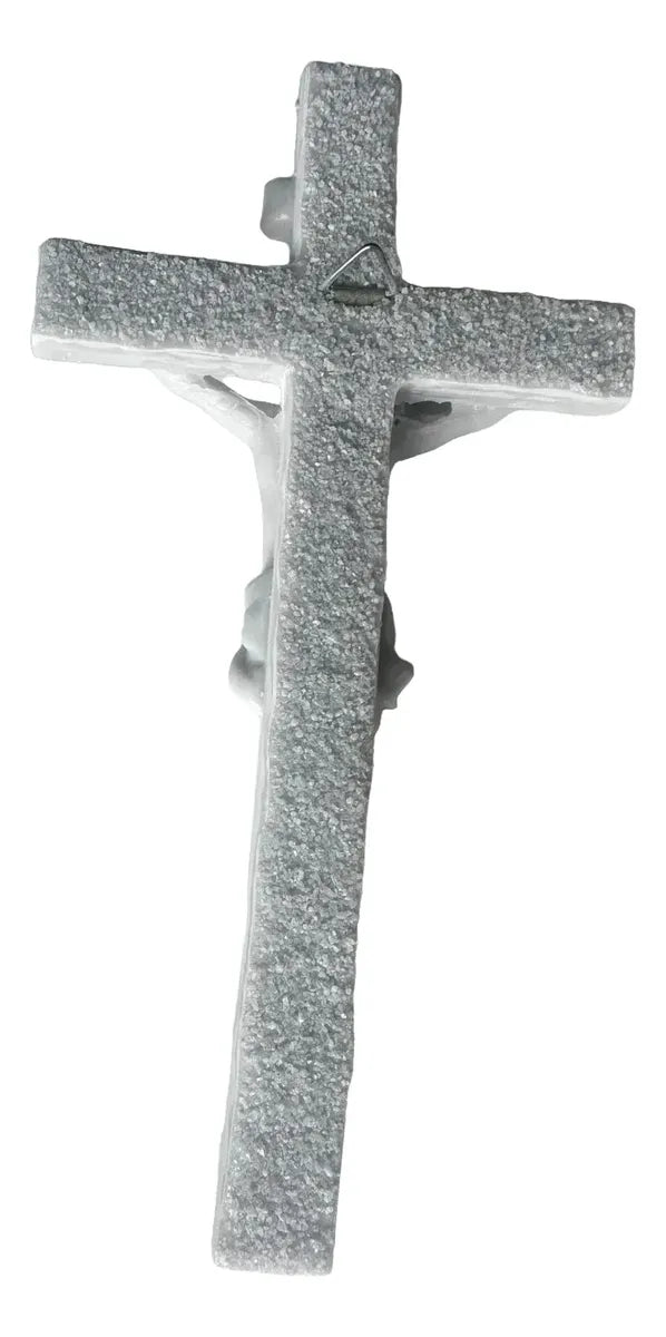 Crucifixo De Parede Mármore Maçico Premium 22 Cm