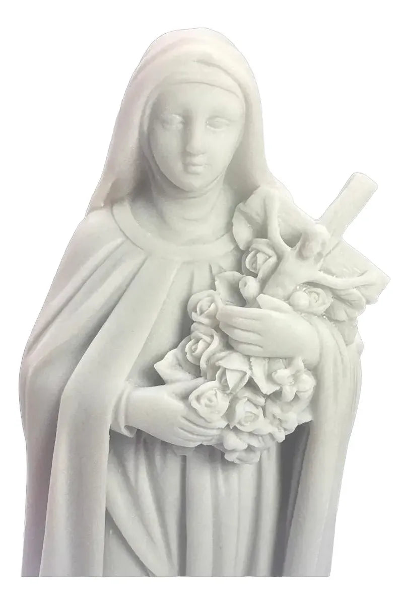Escultura Imagem Santa Teresinha 20cm Mármore Premium