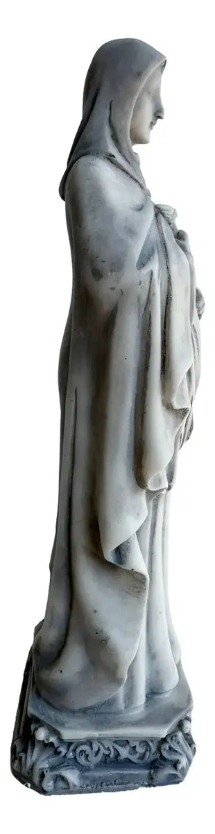 Imagem Nossa Sr Grávida 20cm Mármore Branco Ou Sombreado