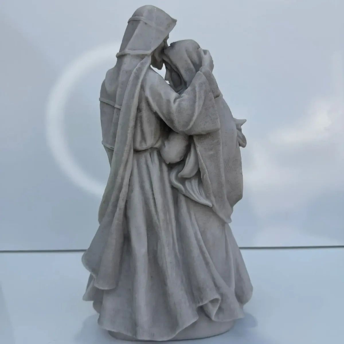 Escultura Original Sagrada Família Em Mármore 13cm
