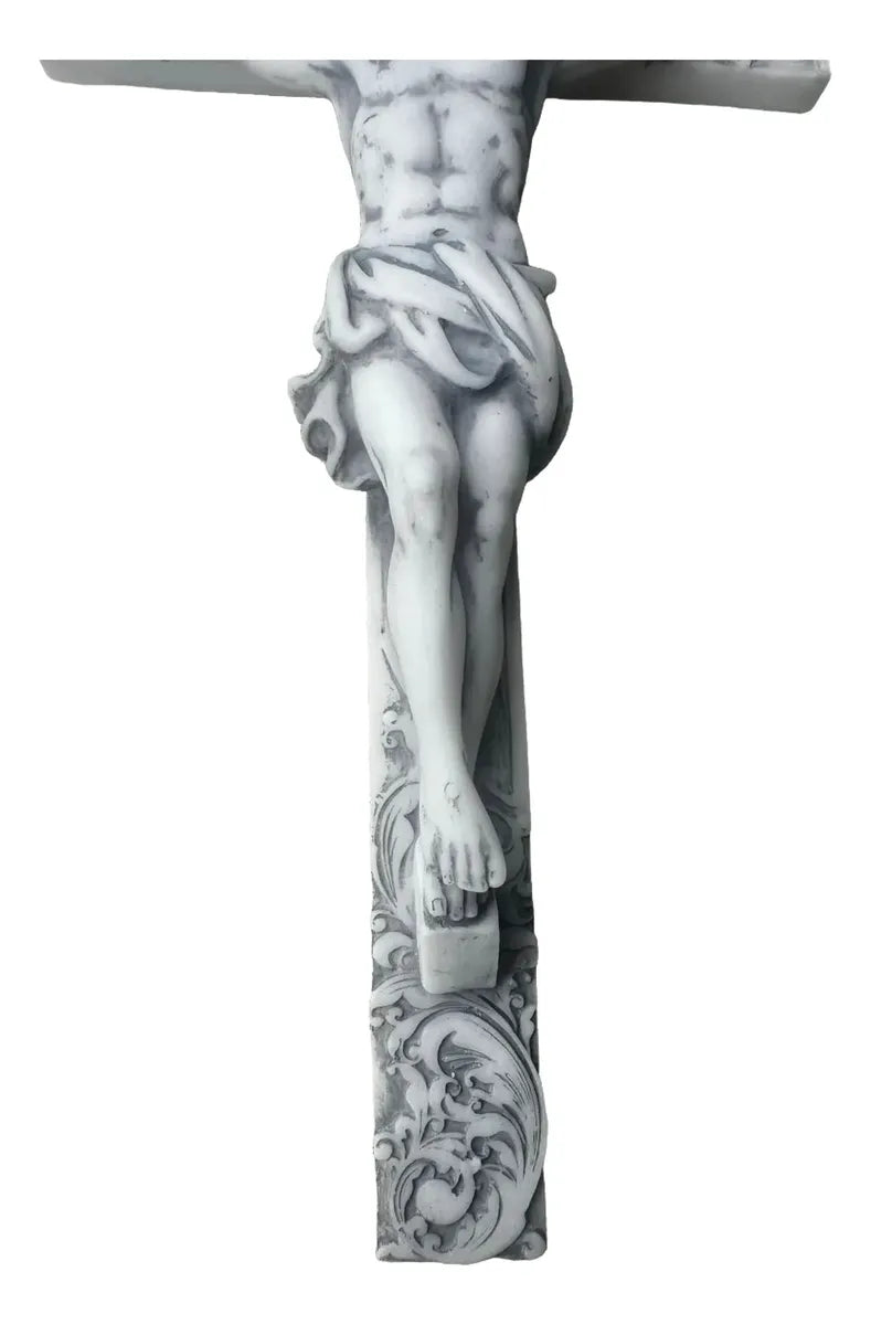 Crucifixo De Parede Mármore Maçico Premium 22 Cm