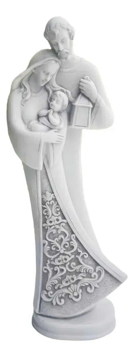 Imagem Sagrada Família Estilizada 33 Cm Mármore Premium Luxo