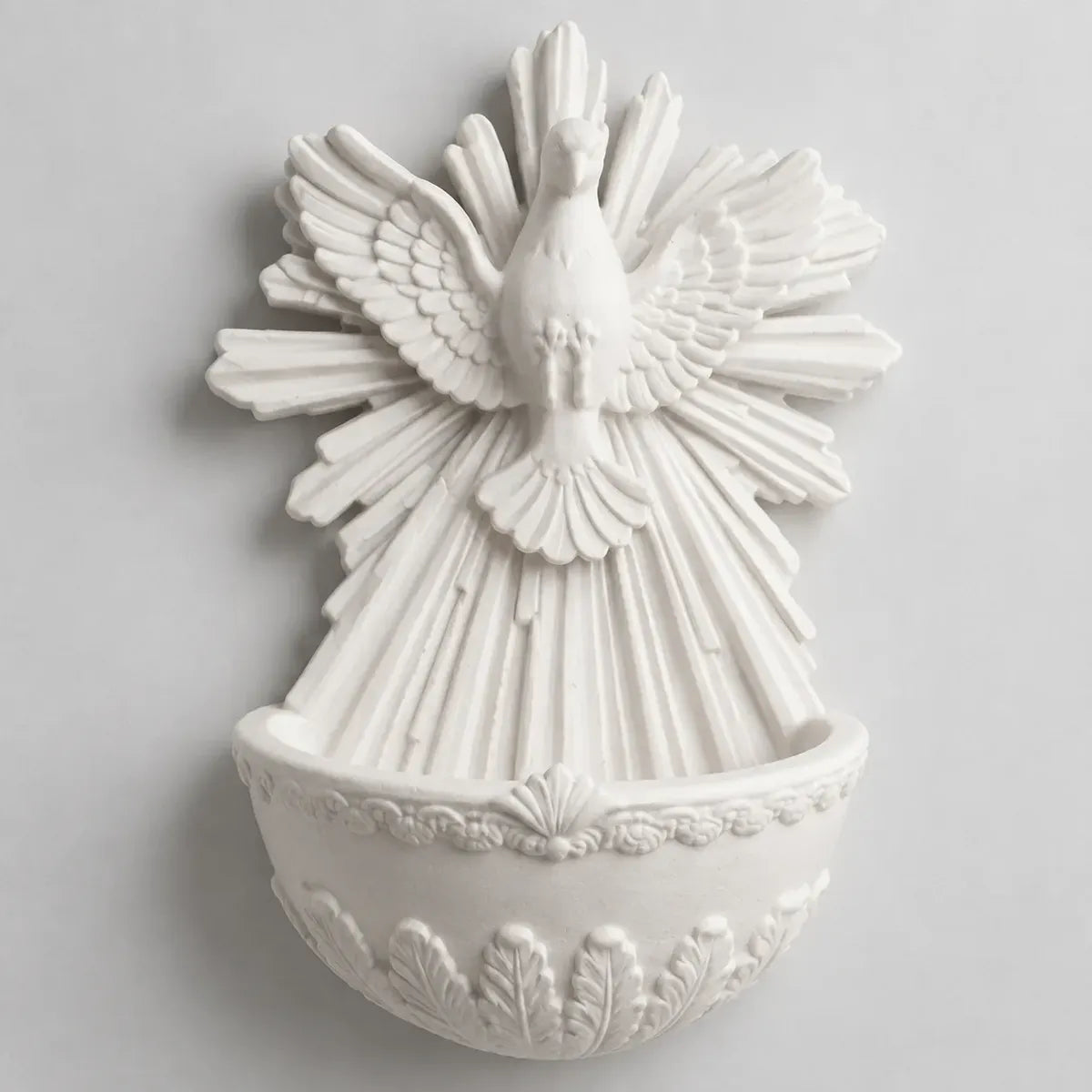 Pia Água Benta Divino Espírito Santo Mármore 19 Cm