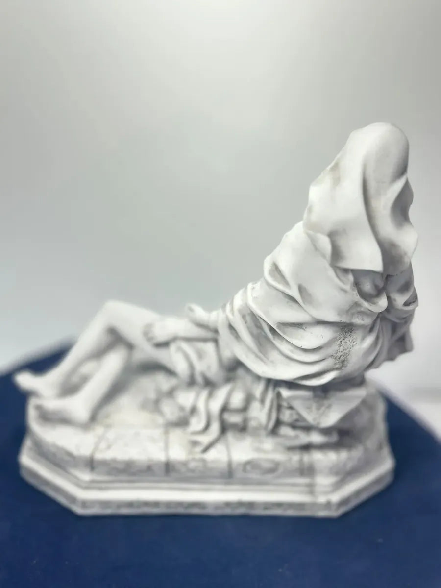 Escultura Nossa Senhora Pietá 17x17cm Mármore Premium Luxo