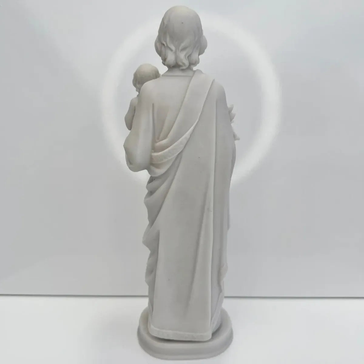 Escultura Original São José 20cm Mármore Encantos E Artes