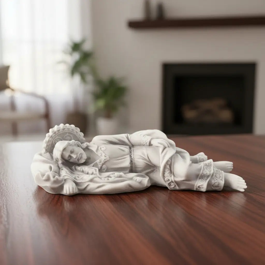 Imagem Escultura São José Dormindo 20 Cm Mármore Premium