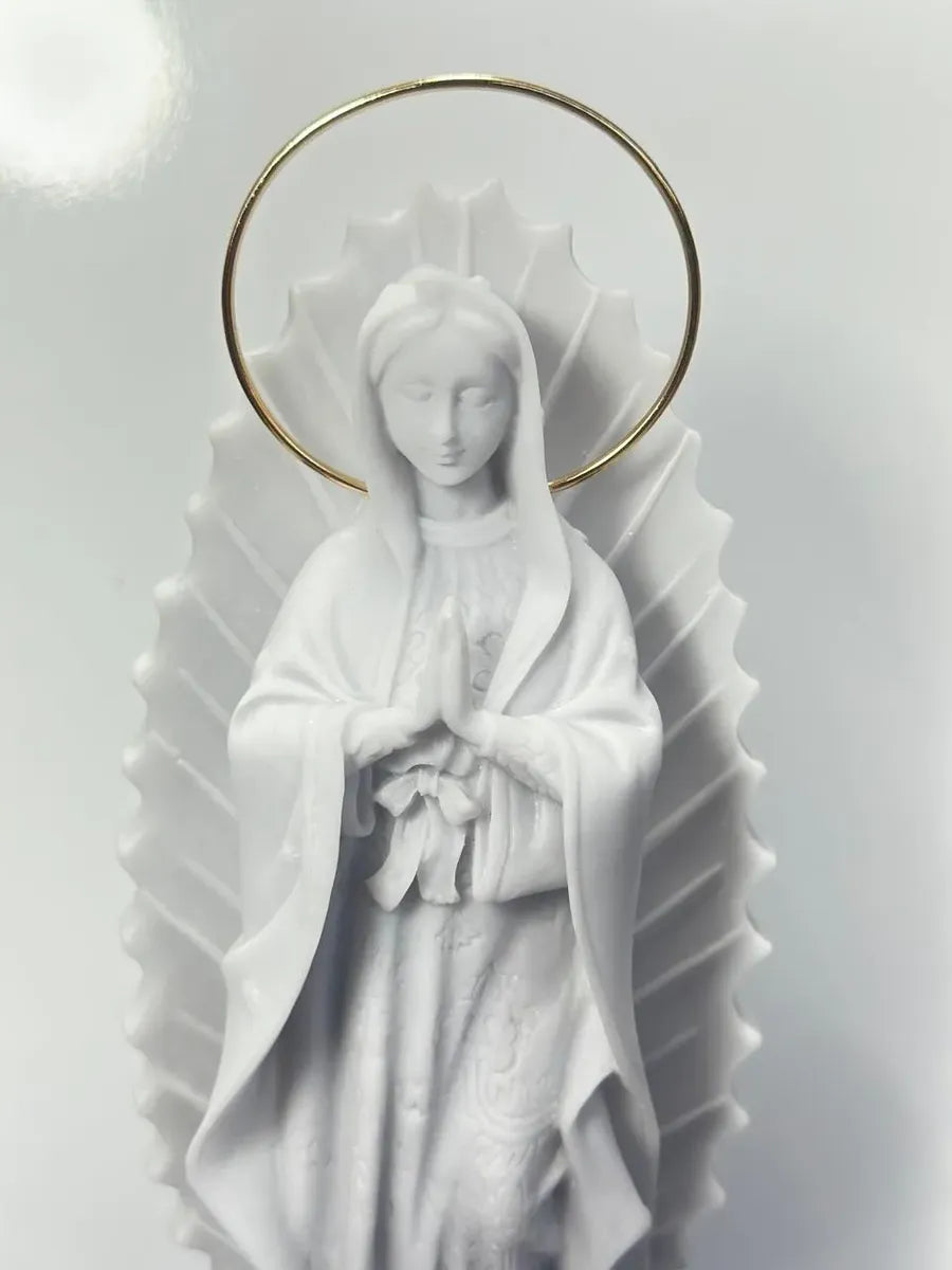 Escultura Ns.senhora Guadalupe 20cm Mármore C/esplendor Luxo