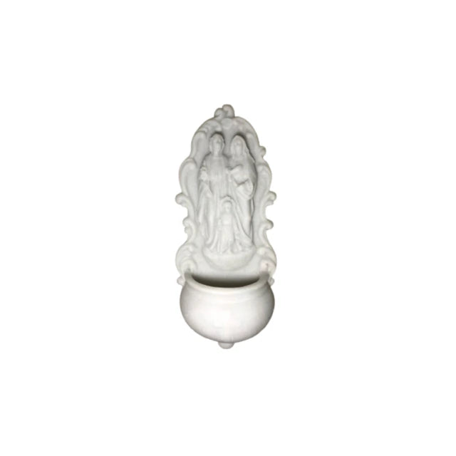 Pia Porta Água Benta Sagrada Família Mármore Maciço 21cm