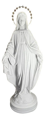 Escultura N.S das Graças Mármore Premium 60cm Externo