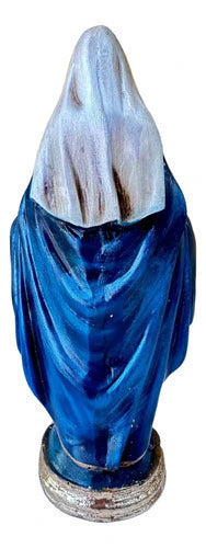 Escultura N.S das Graças Resina 30cm Envelhecida Luxo