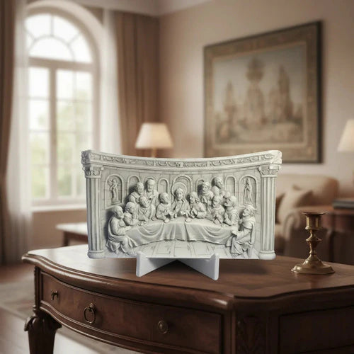 Santa Ceia Mármore Para Parede E Mesa 22x15 Cm Alto Relevo