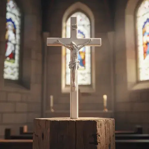 Escultura Cruz Crucifixo Em Mármore Maciço 30x17 Cm Luxo
