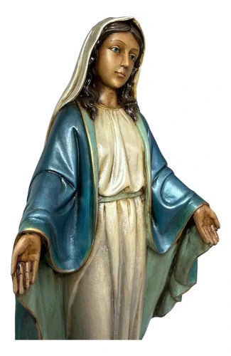 Imagem N.S das Graças Resina 40cm Pintura Envelhecida