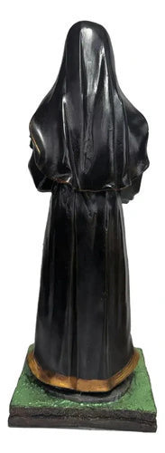 Escultura Santa Rita Tradicional 40cm Pintura Envelhecida