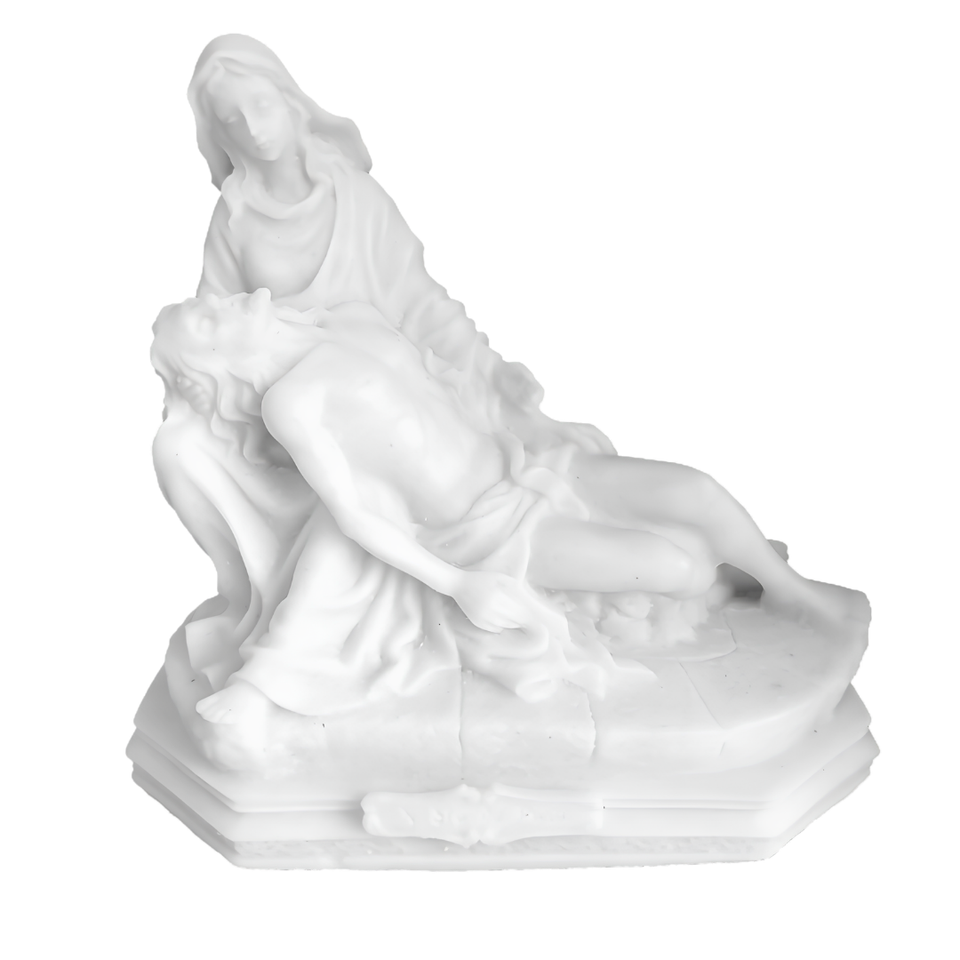 Imagem Estátua N.S de Pietá Mármore Maciço 17x17cm