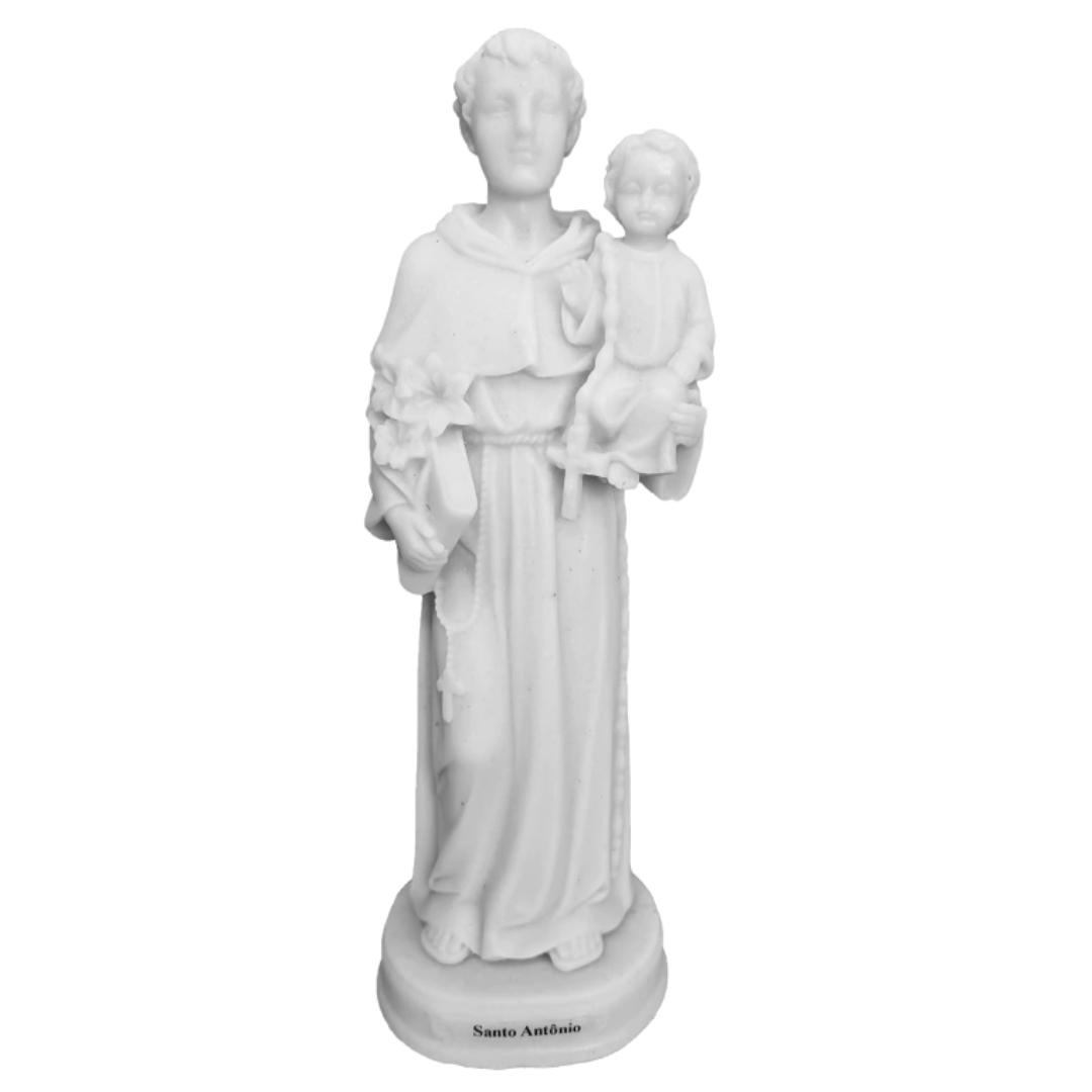 Imagem Estátua Santo Antônio Mármore Maciço 20cm