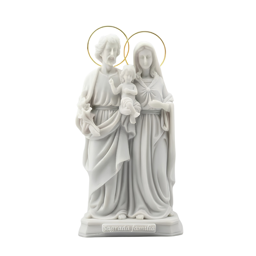 Escultura Sagrada Família 20cm Mármore Premium C/ Esplendor