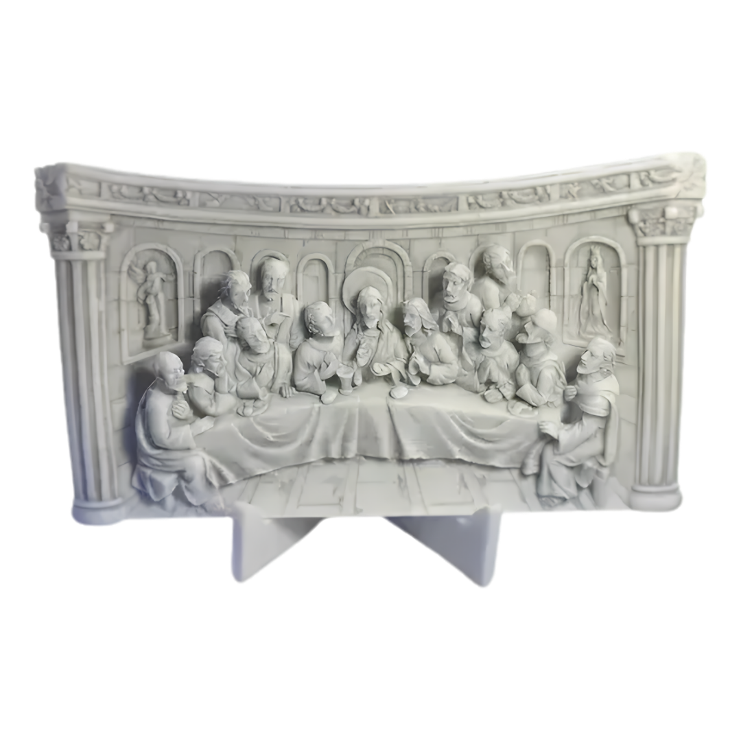 Santa Ceia Mármore Para Parede E Mesa 22x15 Cm Alto Relevo