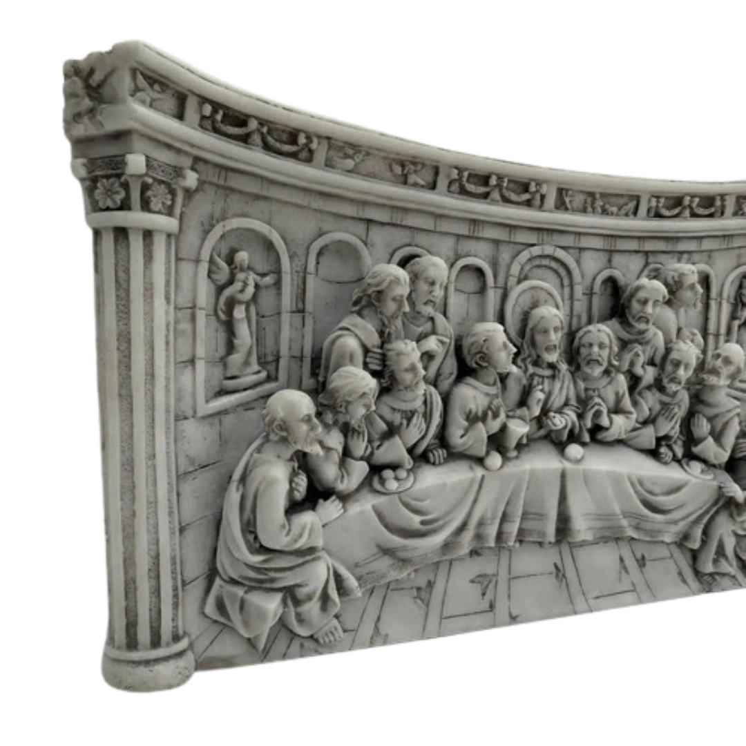 Santa Ceia Mármore Para Parede E Mesa 22x15 Cm Alto Relevo