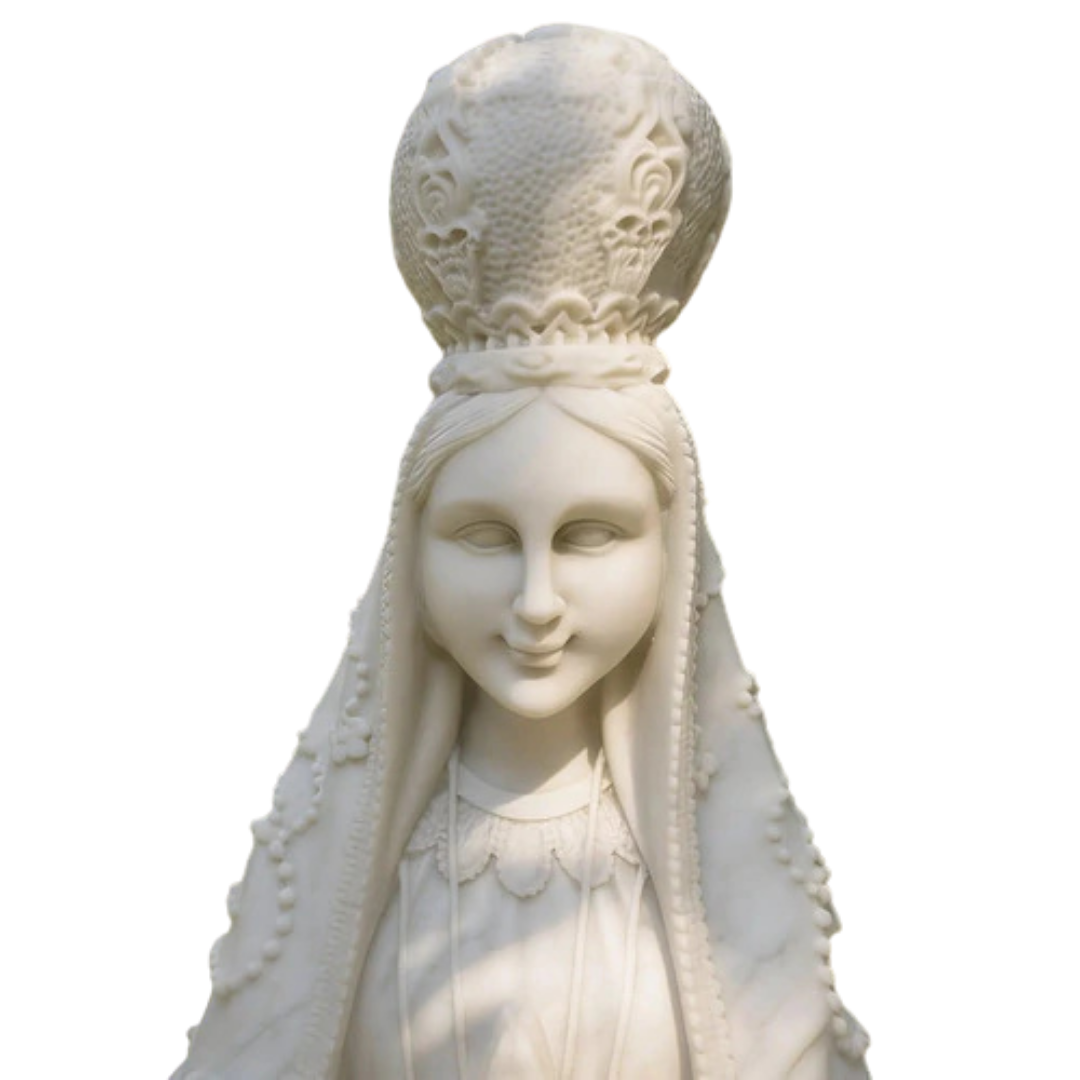 Escultura N.S Aparecida 65cm Mármore Área Externa