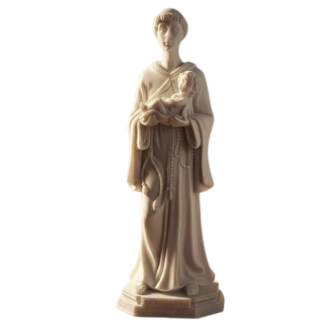 Escultura São Benedito 30cm Mármore Premium